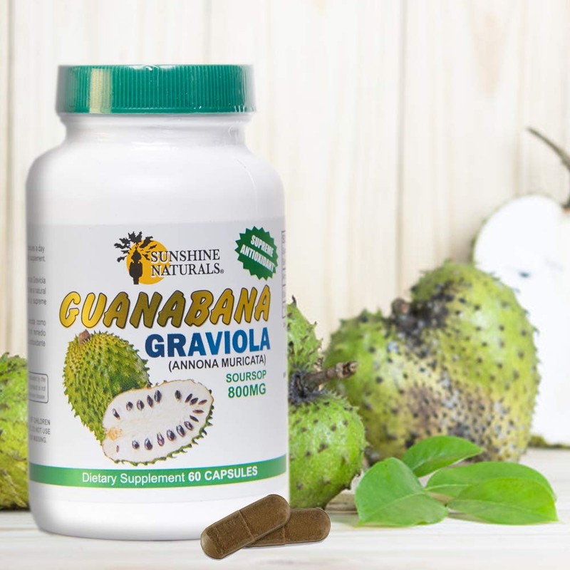 Sunshine Naturals Graviola Supplement. Immune Support, Digestive Aid, Antioxidant Defense,