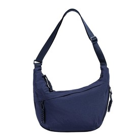 LOCCY Women's Half Moon Shoulder Bag, Nylon Crossbody Bag, Half Moon Bag, Crossbody Shoulder Bag, Hobo Bag with Adjustable Shoulder Strap for University, Work, Travel, Everyday Use, navy