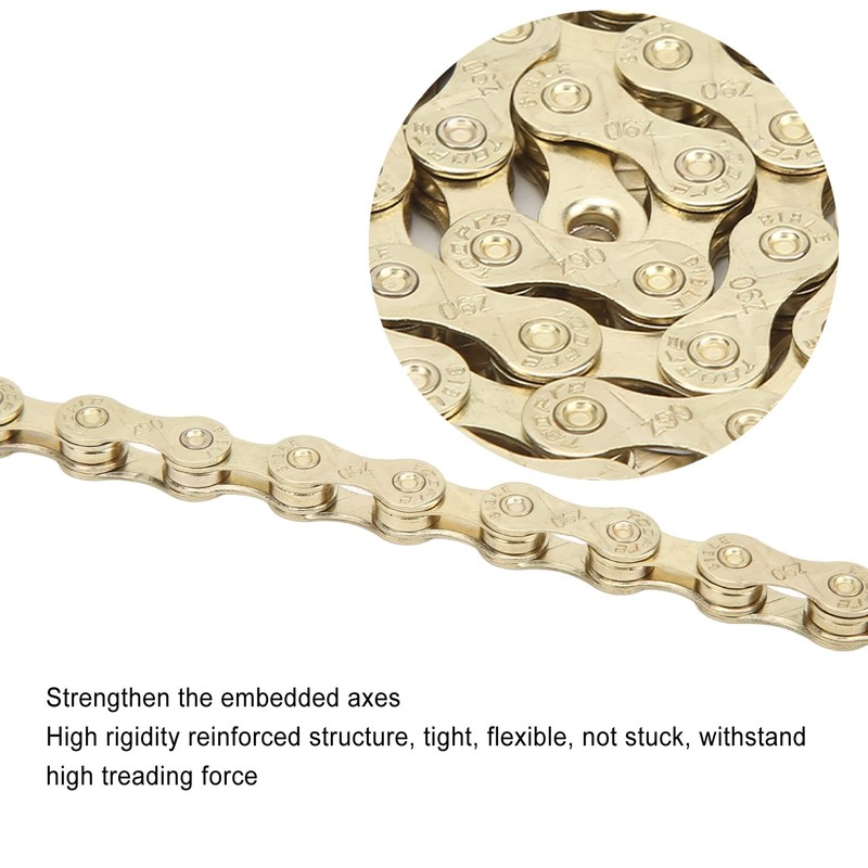 9 Speed Bicycle Chain, Double Bridge Design Mountain Bicycle Chain,