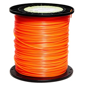 SENZHAO 095 Inch String Trimmer Line 0.095 Weed Eater String for Stihl Commercial Heavy Duty by-1372 Feet Round Nylon for Most Trimmer Types (red-Orange), 5 LB