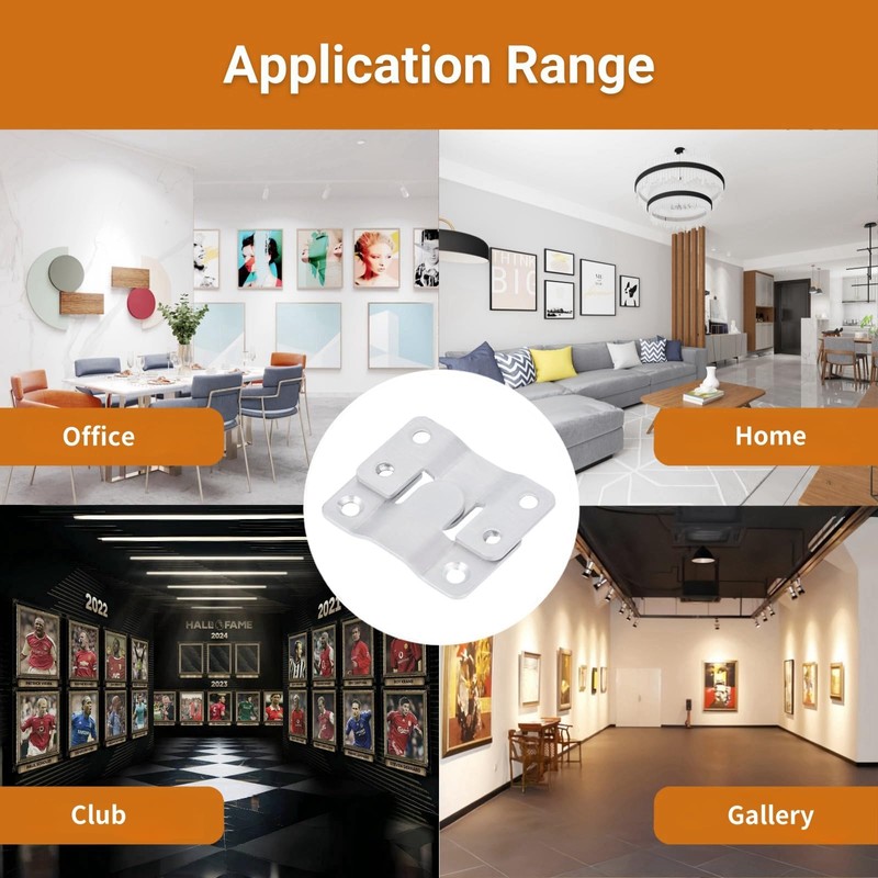 Stainless Steel Interlock Hanging Buckle, Concealed Mount Brackets Z Clip