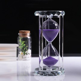 30 Minute Hourglass Timer with Purple Sand and Gift Box