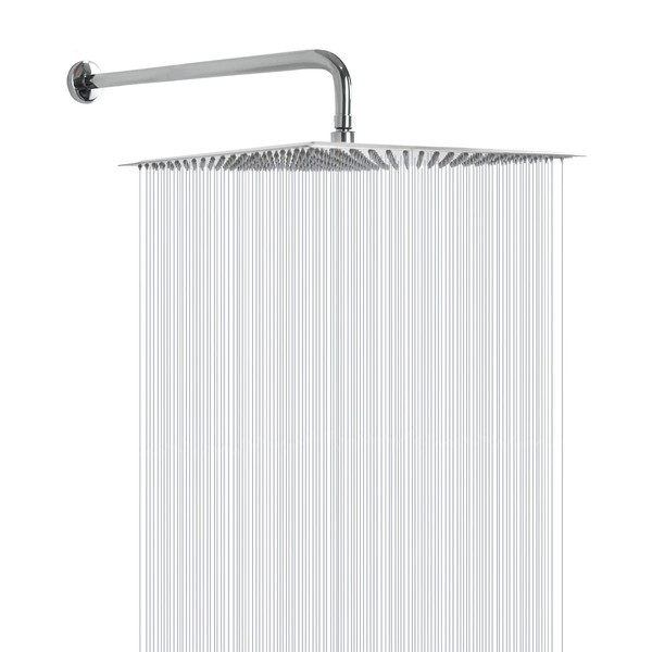 Rain Shower Head With Extension Arm, NearMoon Square Shower Heads,