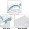 Yuright 6 Quart Clear Plastic Bin with Lid, 2-Pack Latch