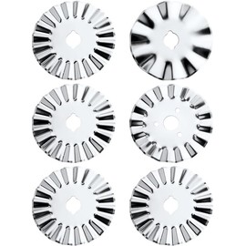 6Pcs Pinking Rotary Cutter Blades,Wave Rotary Blade Pinking Blades,Wave Rotary Cutter Blade Rotary Cutter Blade,Pinking Rotary Cutter Blades Wave Rotary Blade,Rotary Blade Pinking Blade Rotary Cutter
