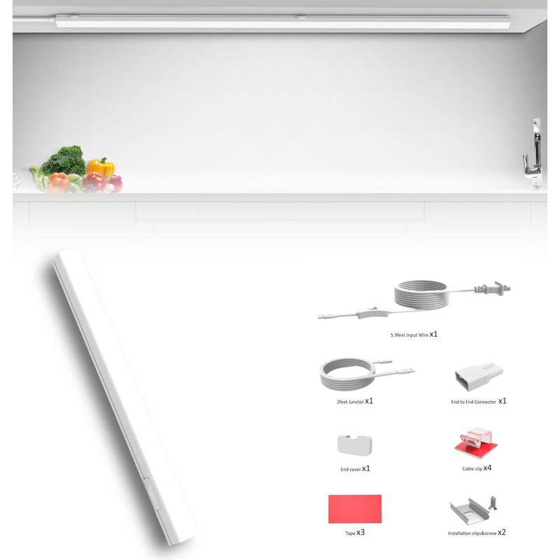 Leetdud Under Cabinet Lighting Plug in, 16 Inch 1 Pc,