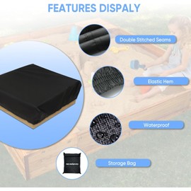 NEVERLAND Sandpit Tarpaulin 155 x 155 x 20 cm Sandpit Cover Tarpaulin Sandpit Cover for Sandpit Dustproof Sandpit Cover Toy Sandpit Cover