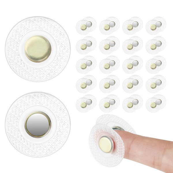 OIHCAZ Magnetic Snap for Clothing 20 Pairs, Invisible Magnetic Buttons