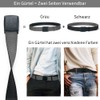 LionVII Mens Elastic Belt 130cm Stretch Belt with Plastic Buckle