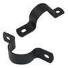12Pcs Black Pipe Strap, 1 Inch Metal Pipe Clamp Rigid