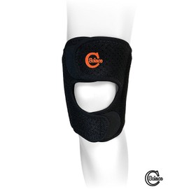 New Adjustable Advance Runners Knee Strap Support with Spiral Stays - Patella Tendonitis Wrap Jumper Knee Brace - Arthritis, Chondromalacia & Bursitis (Unisex) (One Size - Single, Black)