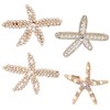 4Pcs Starfish Hair Clip Glossy Rhinestone Mermaid Hair Accessories Pearl