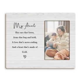 HUKINE Aunt Picture Frame 4x6, Aunt Gifts Photo Frame 4x6, Gifts for Aunts from Niece, Gift for Aunts Christmas, Auntie Gift