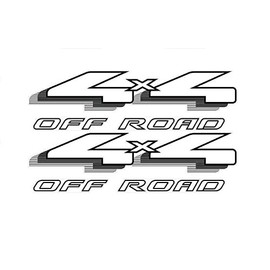 Aftermarket Replacement for 4x4 Off Road Decals Fits 1998-2007 Ford Ranger Truck VF243 4WD - Black