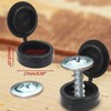 Coufce 100 PCS M6 Plastic Hinged Screw Cover Caps Snap