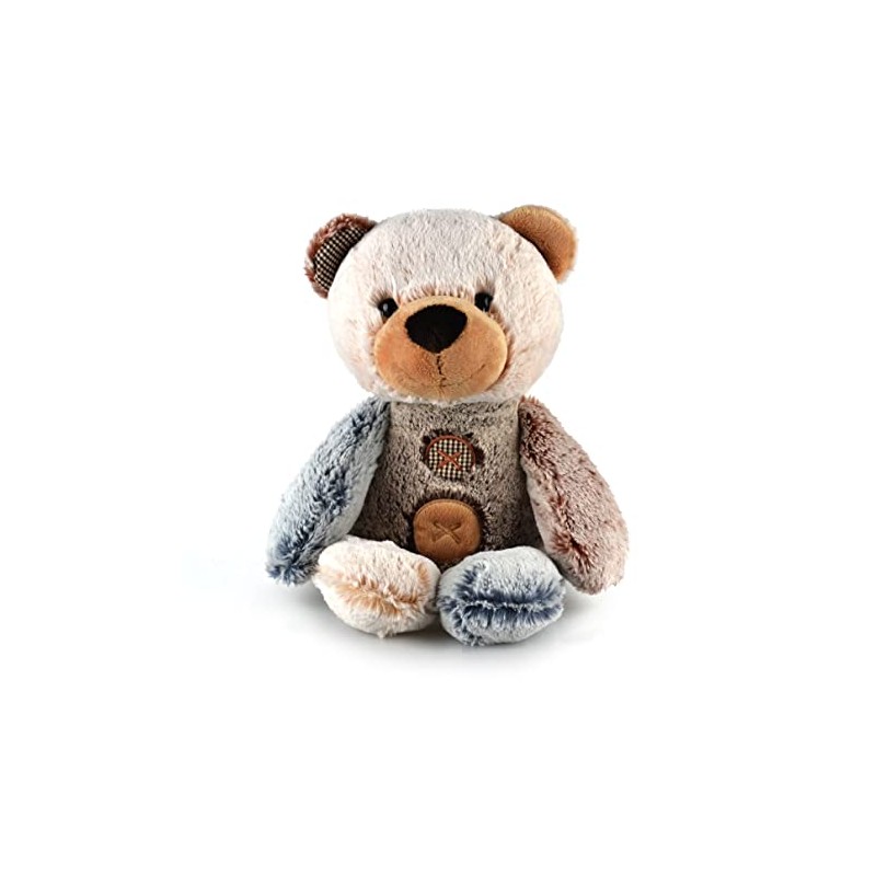 Korimco Patches Teddy Bear Stuffed Soft Toy, Brown, 40 cm