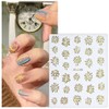Black and White Lattice Houndstooth Leopard Zebra Pattern Nail Stickers