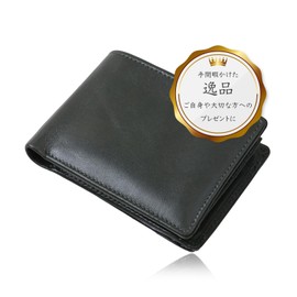 Gallery Qualier 05102674 Men’s Bi-Fold Wallet, Made by Skimming Prevention, Japanese Brand Sheep Tamponart, Genuine Leather, Green, Green