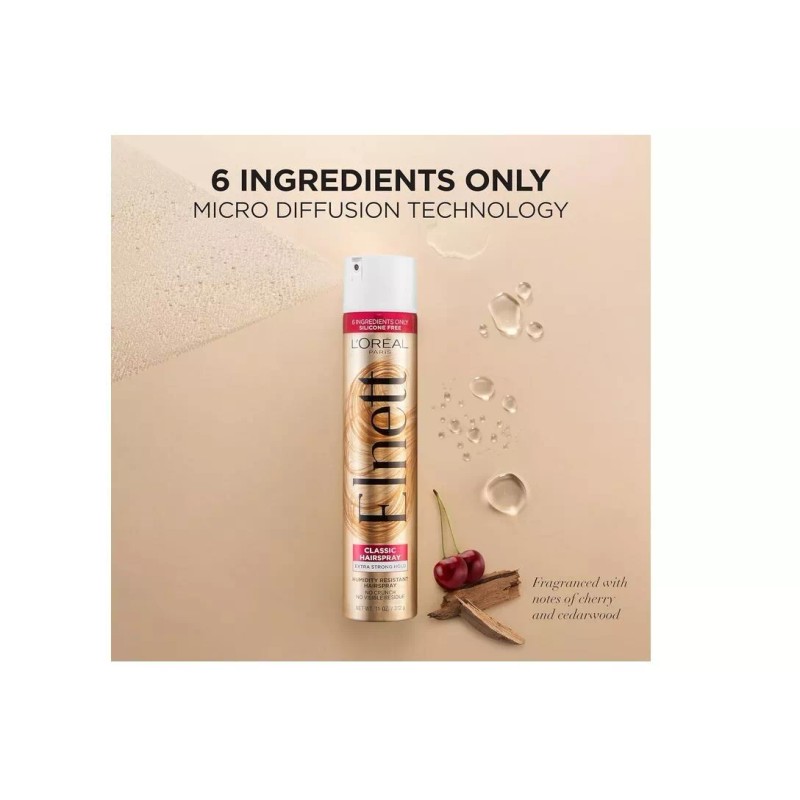 L'Oreal Paris Elnett Satin Extra Strong Hold Hairspray, 11 oz,