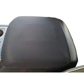 Car Console Covers Plus Made in USA Designed for Infiniti QX80 2014-2024 Neoprene Auto Armrest Center Console Cover for Front Seat Console ONLY (C1C) Black