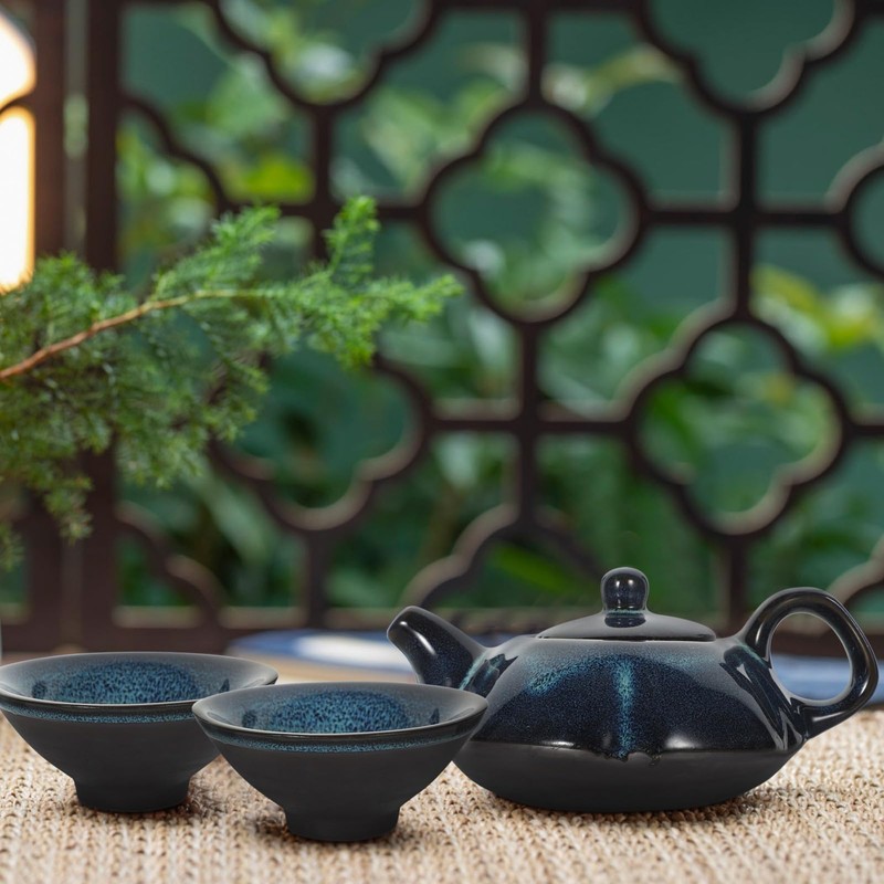 Ciieeo Tea Set Chinese Ceramic Teapot Cups Kung Fu Tea