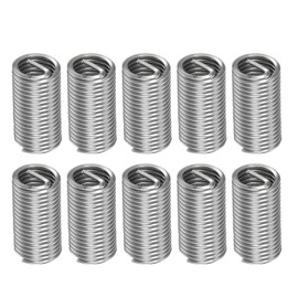 HARFINGTON 10pcs Wire Thread Inserts M10 x 1.5 3D 304 Stainless Steel Helical Coiled Wire Threaded Sleeve