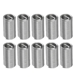 HARFINGTON 10pcs Wire Thread Inserts M10 x 1.5 3D 304 Stainless Steel Helical Coiled Wire Threaded Sleeve