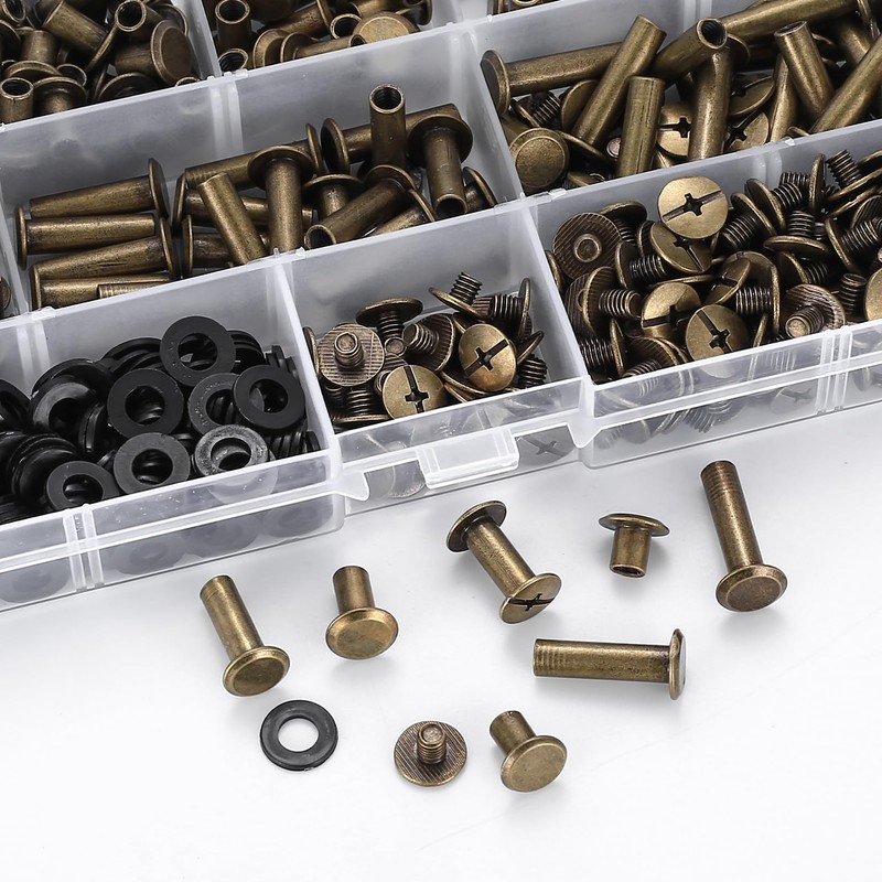 480 Pieces Chicago Book Screws Kit, M4/M5 Chicago Screws, Screw