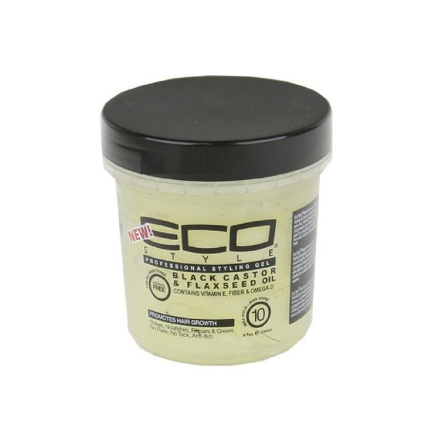Beauty Logica Eco Style Gel Black Castor & Flaxseed Oil, 8 oz