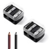 Pack of 2 Thick Pencil Sharpeners, Thick and Thin Pencils