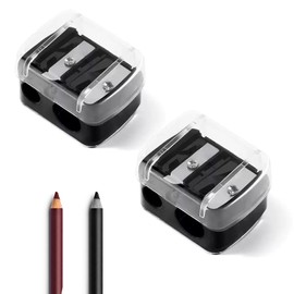 Pack of 2 Thick Pencil Sharpeners, Thick and Thin Pencils for Pencil Sharpener, Kajal Sharpener, Pencil Sharpener, Thick and Thin Pencils, Woody Cosmetic Sharpener, Handy Eyebrow Pencil