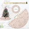 B-COOL 48 Inch Christmas Tree Skirt Sequin Tree Skirts Embroidered