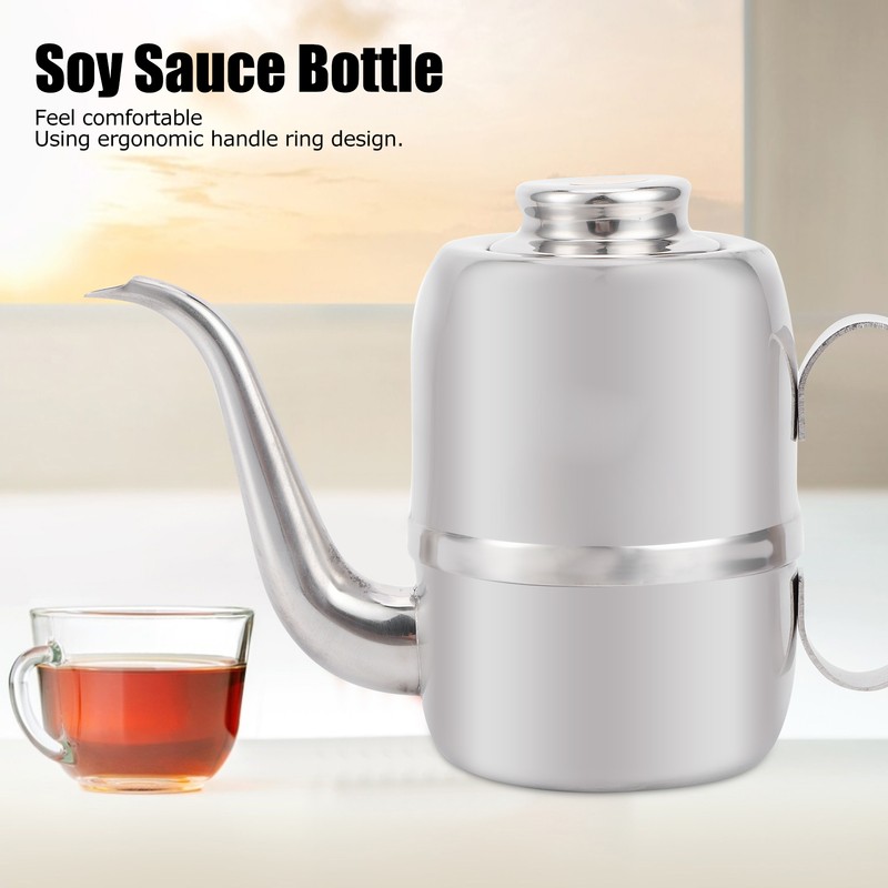 Stainless Steel Water Pot Oil Can Home Leakproof Soy Sauce