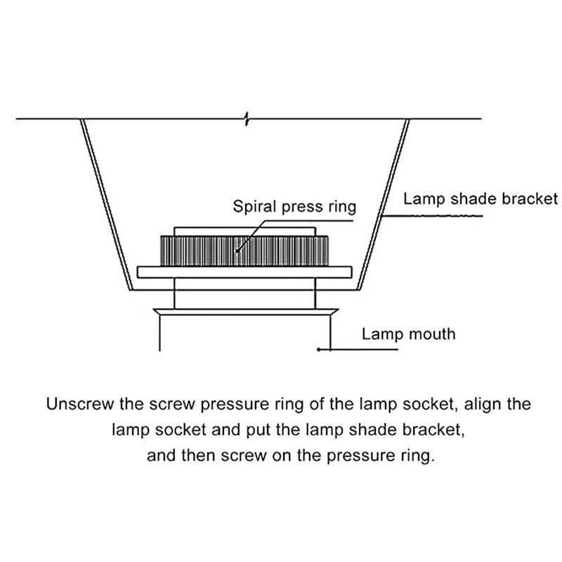 Lamp Shade Wrought Iron Hollow Design Modern Style Detachable Table