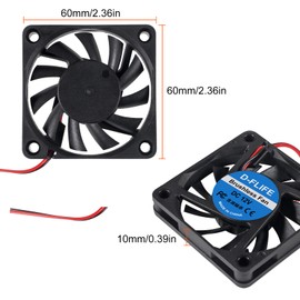 D-FLIFE 4pcs 12V 6010 Fan USB Brushless Cooling Fan 60mm x 10mm USB Fan 12V DC Brushless Cooling Fan 6010 for Computer CPU Heat Sink Cooling Cooler Fan (12V 2Pin)