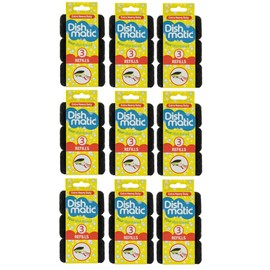 27 X Extra Heavy Duty Black Dishmatic Sponge Scourer Replacement Refill Head Full Box