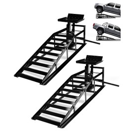 2 Pack Hydraulic Car Ramps 5T 11000lbs Low Profile Car Lift Service Ramps Truck Trailer Garage, Height Hydraulic Vehicle Ramps