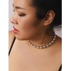 Hanary Y2k Aesthetic Emo Silver-tone 50cm Beaded Chain Necklace, Ball