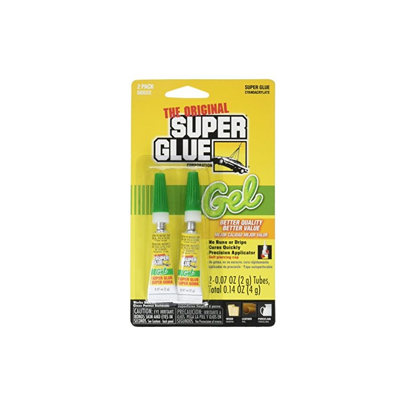 The Original SuperGlue SGG22-12 Thick-Gel Super Glue Tube (Double Pack)