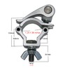 2 Pack Quick Release DJ Stage Lighting Truss Clamp OD