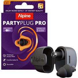 Alpine PartyPlug Pro - Tapones para los oídos de concierto, de alta fidelidad, con reducción de ruido de 21 dB, protección auditiva para festivales de música, raves y eventos en vivo, incluye 3