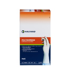 HALYARD Surgical Gloves Sterile Polyisoprene Individually Wrapped Pairs Powder Free Medical Disposable Gloves, 9.4 mil, Size 6.5 Small, White, SGL95065 (Box of 50 Pairs - 100 Total)
