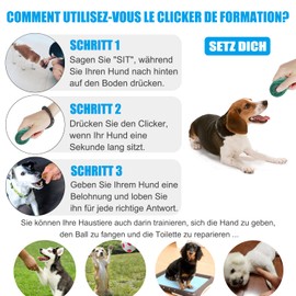 Diyife Dog Clicker with Elastic Wrist Strap, Training Clicker with Large Button, Dog Training and Dog Training for Dogs, Cats, Horses (Pack of 2, Green + Pink)