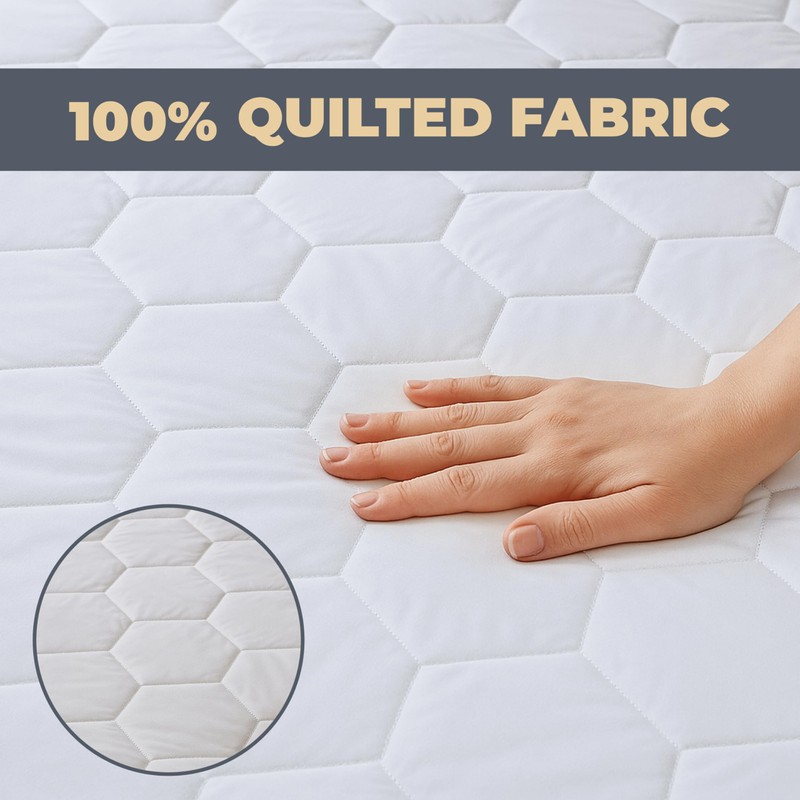 CASABLOOM Luxury Double Mattress Protector – Quilted, Noiseless, Deep Fit