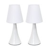Simple Designs Home LT2042-WHT-2PK Valencia Colors 2 Pack Mini Touch