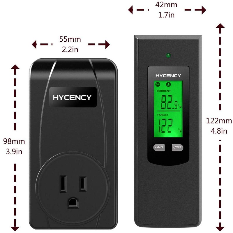 Hycency Wireless Plug in Thermostat Outlet, Electric Thermostat Controlled Outlet