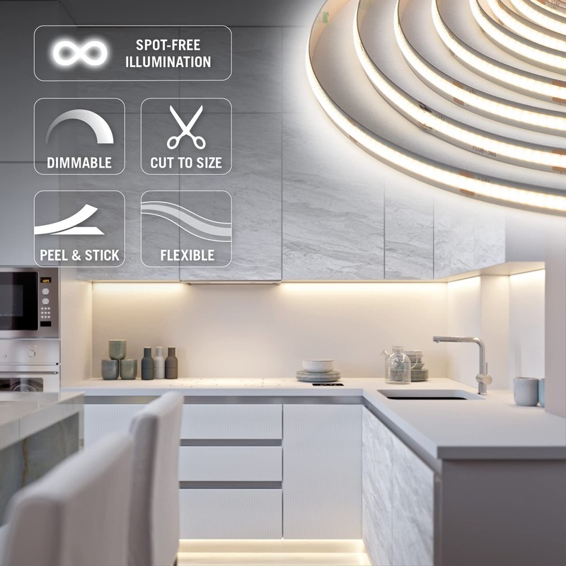 Armacost Lighting RibbonFlex Pro 24V White COB LED Strip Light