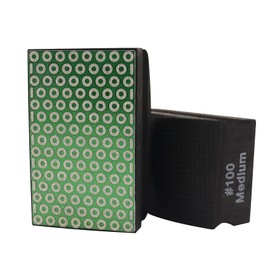 SHDIATOOL Diamond Hand Polishing Pads Foam Back for Granite Marble Stone Ceramic Grit 100 Pack of 2