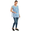 Ladies Floral Design With Piping Tabard Apron Overalls Front Pocket