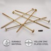 (Pack of 4) Galvanised Steel 8.0 x 280mm Yellow Wood